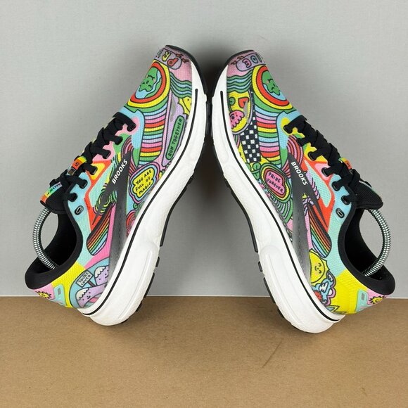 Brooks Ghost 15 Run Proud Athletic Running Shoes Womens 8.5 Pride Multicolor - Picture 6 of 10